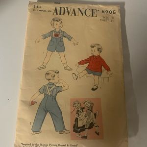 1940’s size 2 boys pattern